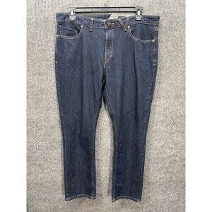 Volcom Vorta Slim Straight Jeans Men’s 36x29 Blue Stretch Denim Dark Wash EUC